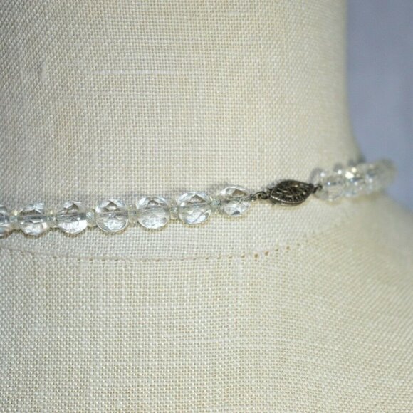 Sterling Silver .925 Clear Cut Crystal Beaded - Picture 4 of 5